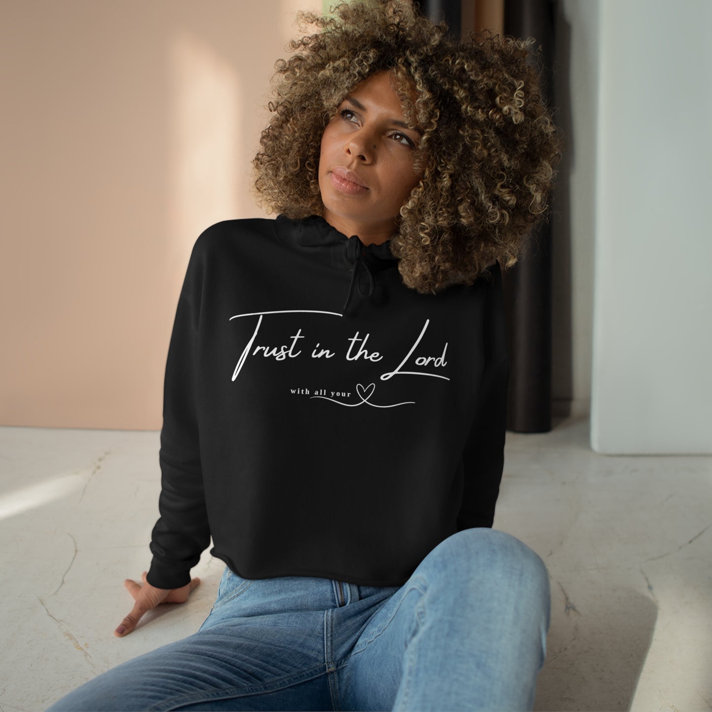 Christian Crop Hoodie | Trust in the Lord