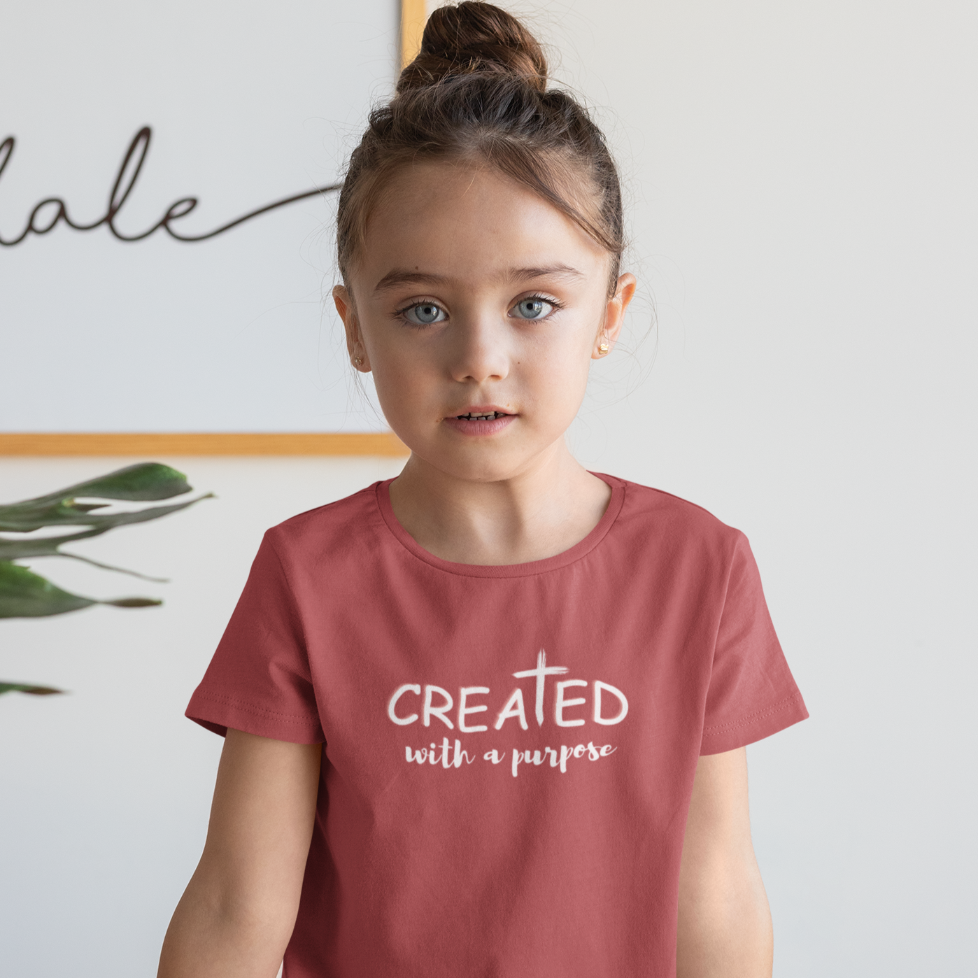 Kids Christian T-shirt | Created With A Purpose | Unisex
