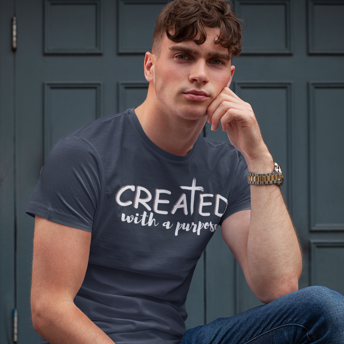 Christian T-Shirt | Creаted With A Purpose | Unisex