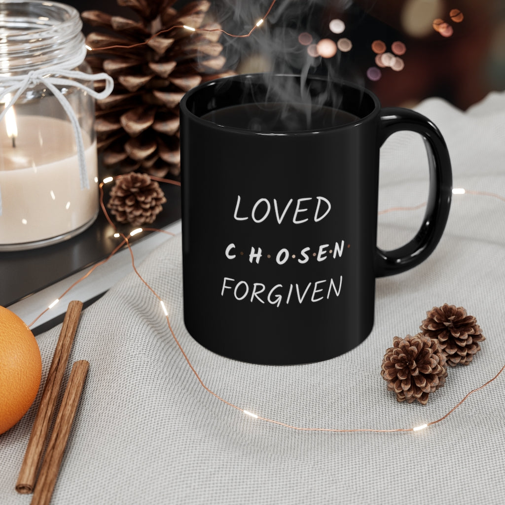 Christian Mug | Loved Chosen Forgiven