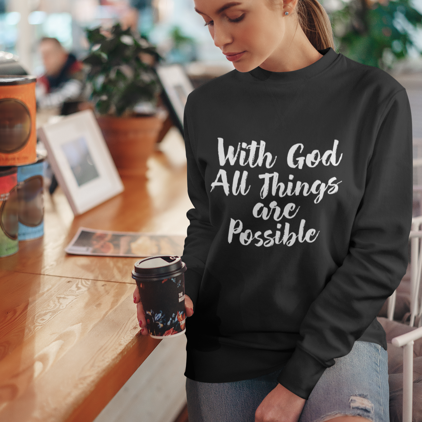 Christian Crewneck | With God All Things Are Possible | Unisex