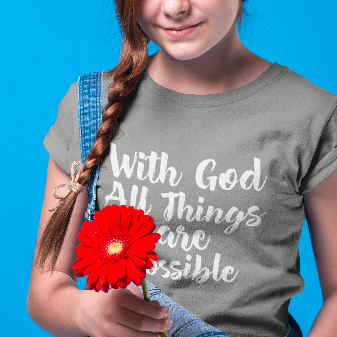 Kids Christian T-shirt | With God All Things Are Possible