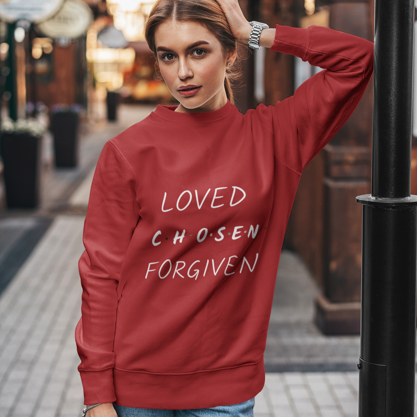 Christian Crewneck | Loved Chosen Forgiven | Unisex
