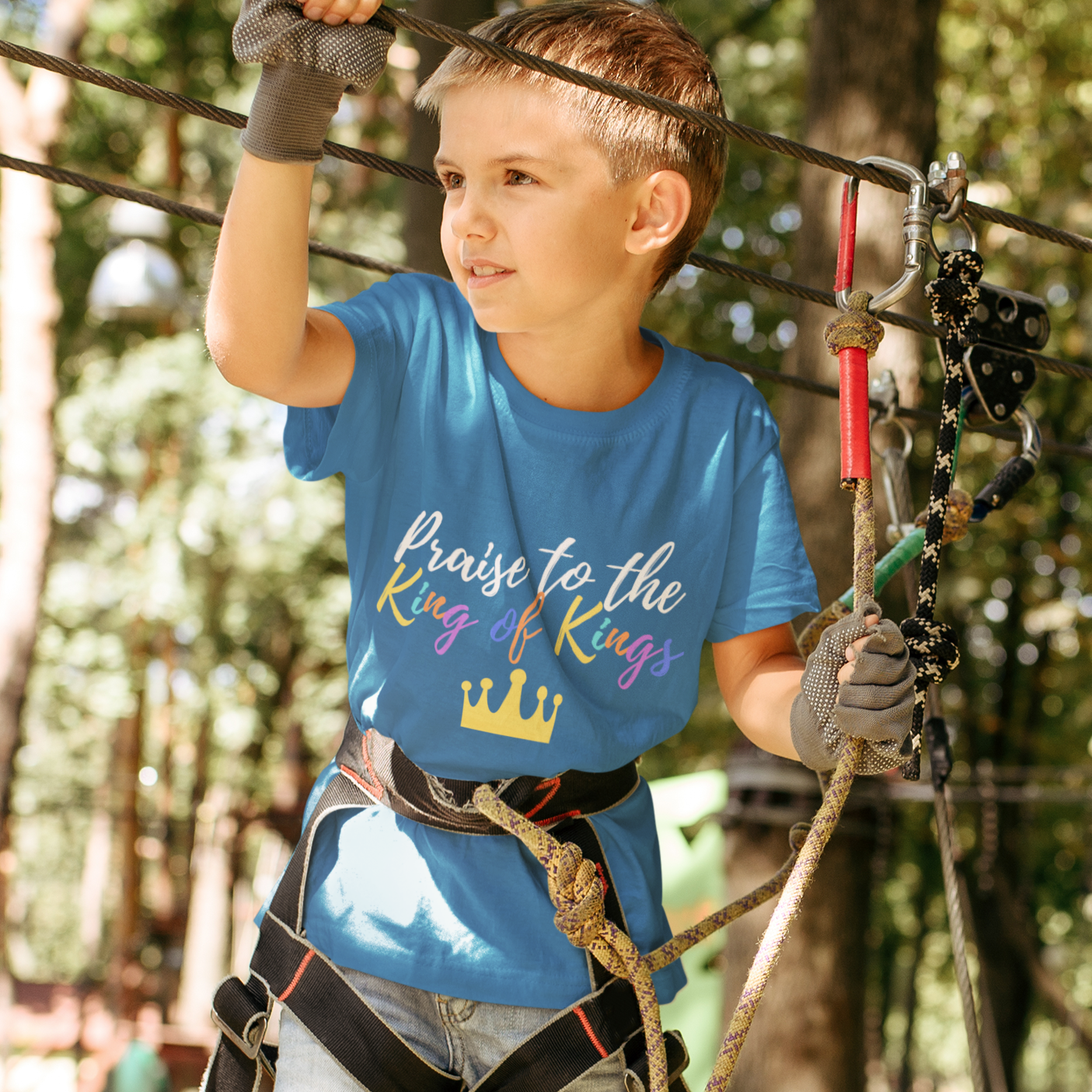 Kids Christian T-shirt | Praise To The King Of Kings | Unisex