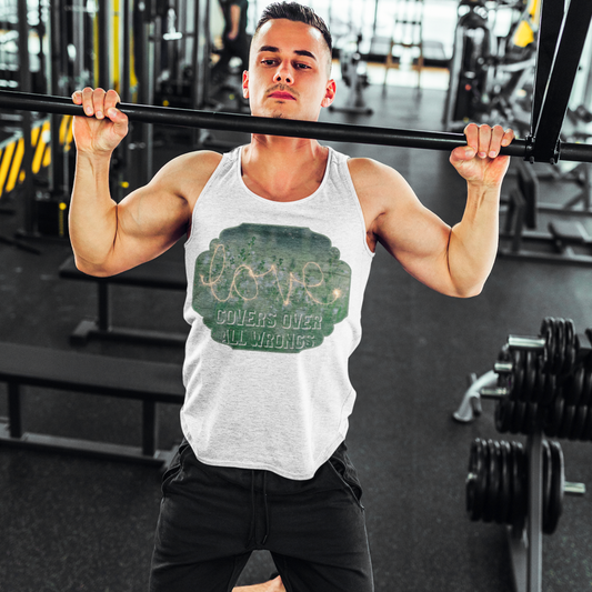 Christian Men's Tank Top | Love covers all wrongs
