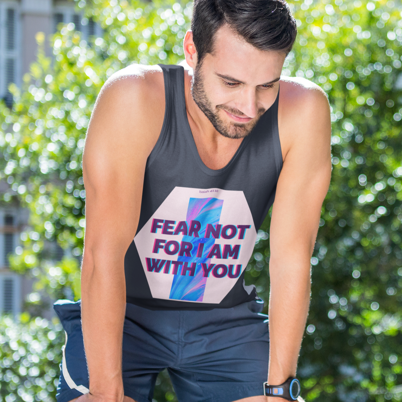 Christian Men's Tank Top | Fear Not For I Am With You