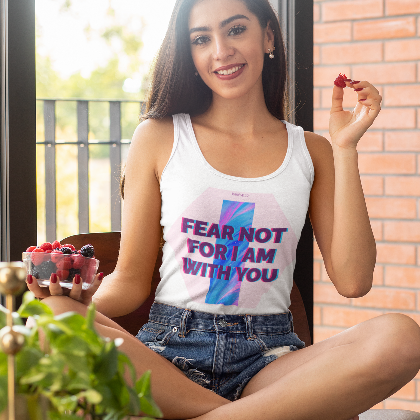 Christian Women's Tank Top | Fear Not For I Am With You